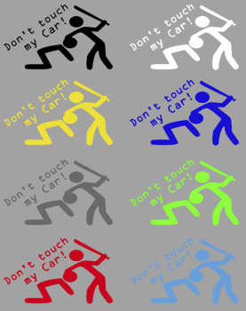 Aufkleber Don't touch my Car